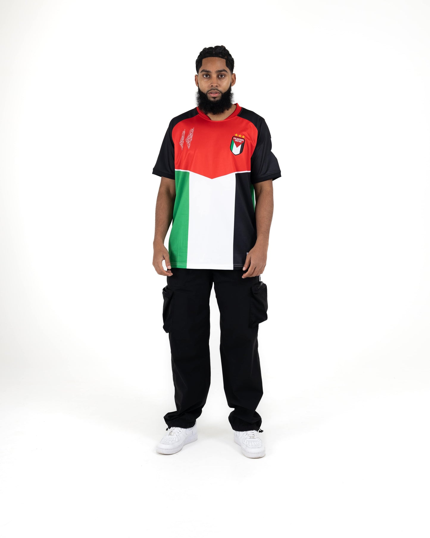 Red, Green, White & Black Flag Football Jersey - Unisex