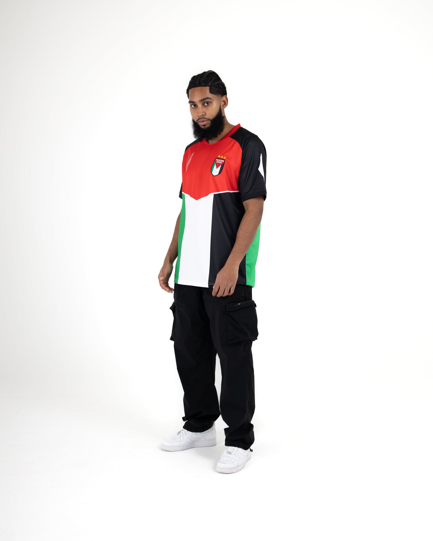 Red, Green, White & Black Flag Football Jersey - Unisex