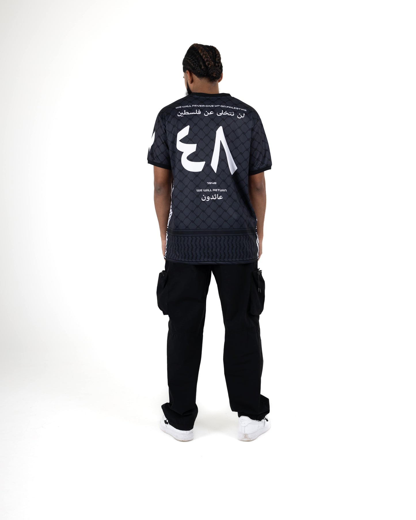 Keffiyeh Grey Football Jersey - Unisex