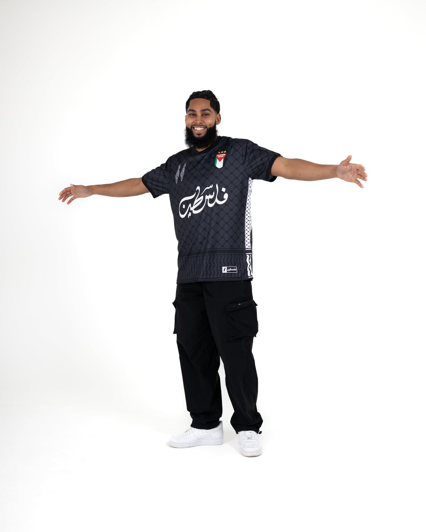 Keffiyeh Grey Football Jersey - Unisex