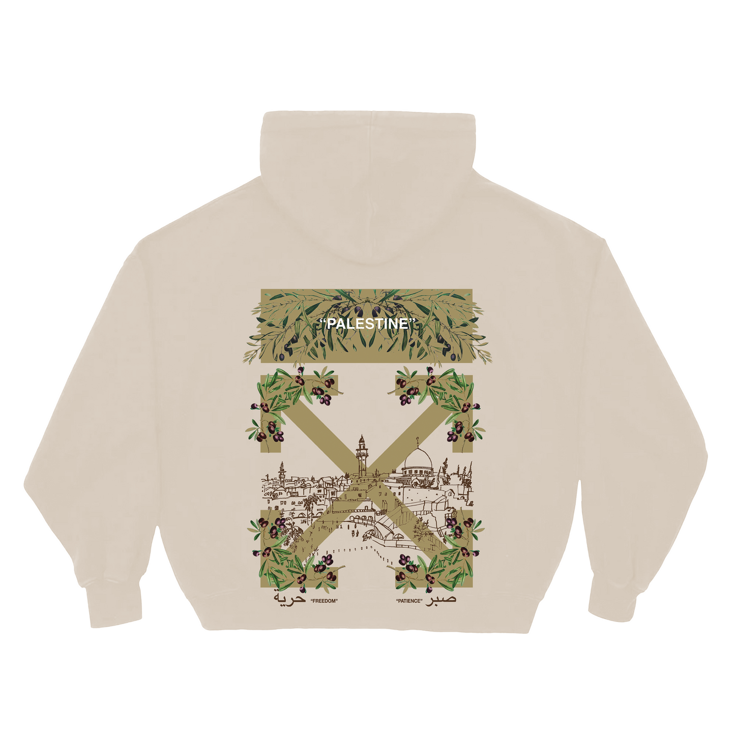 'Freedom, Patience' Double Sided Hoodie