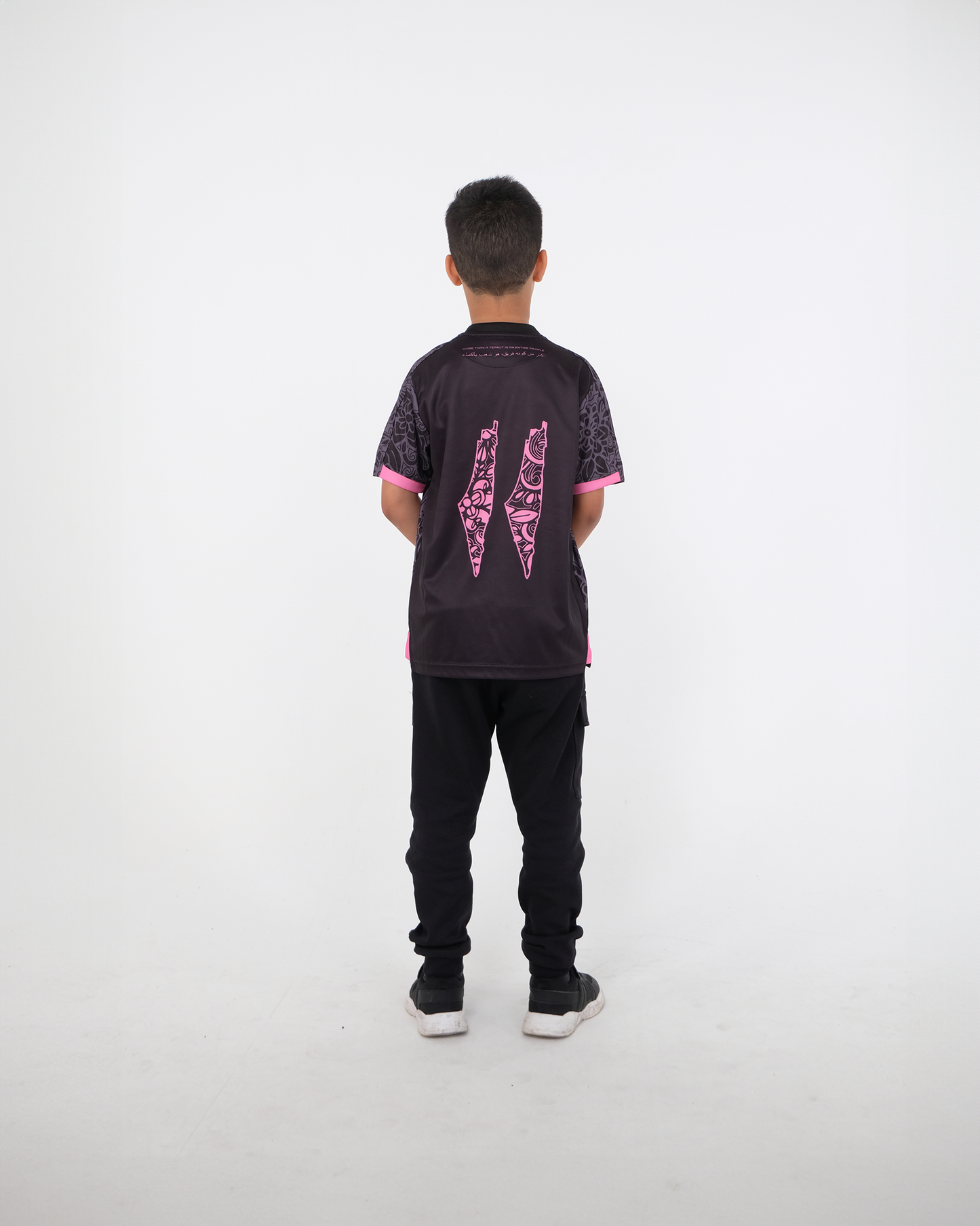 Children's Pink Grey Football Jersey - Unisex