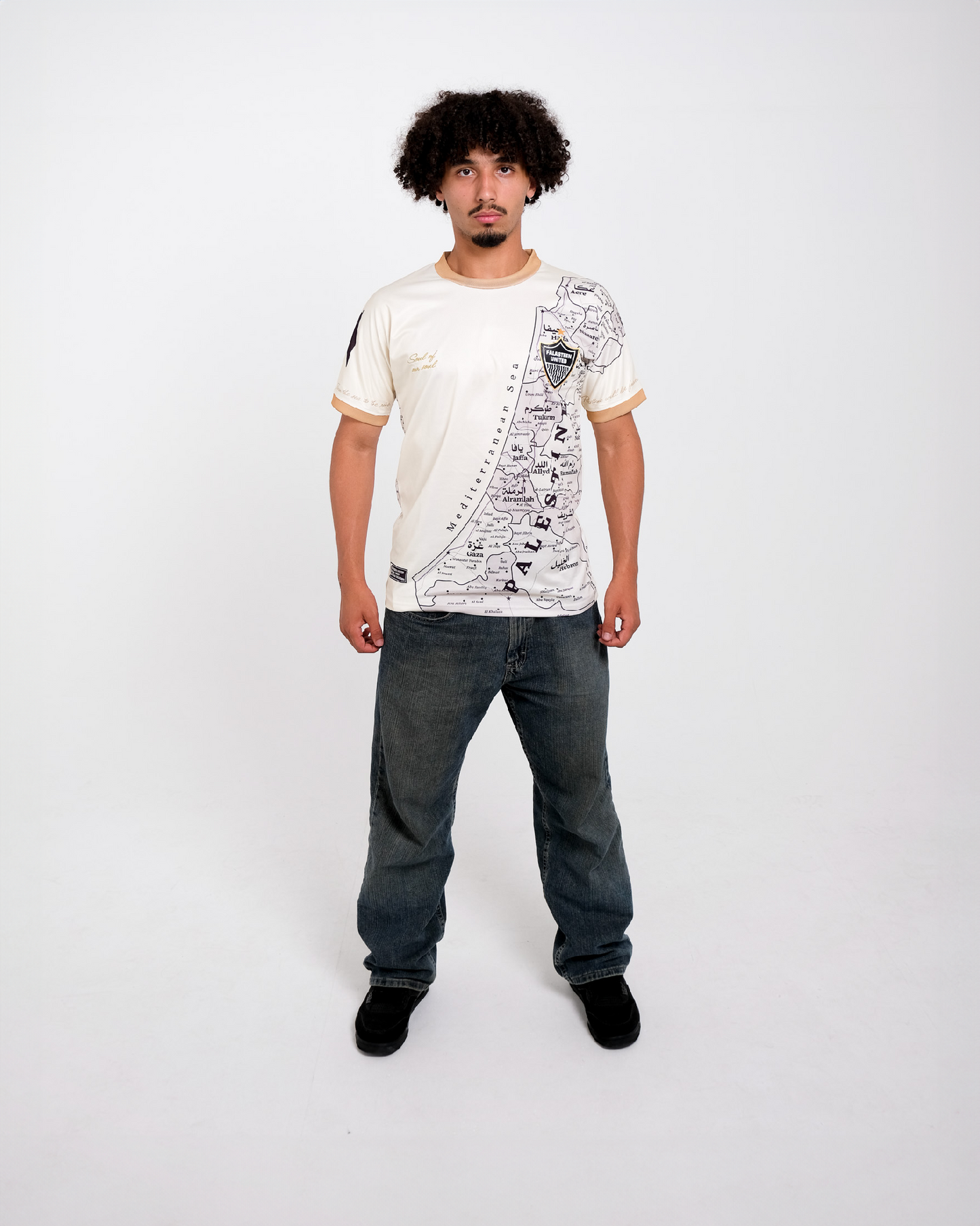 Original Palestine Map Football Jersey - Unisex