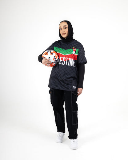 Palestine V Stripe Football Jersey - Unisex