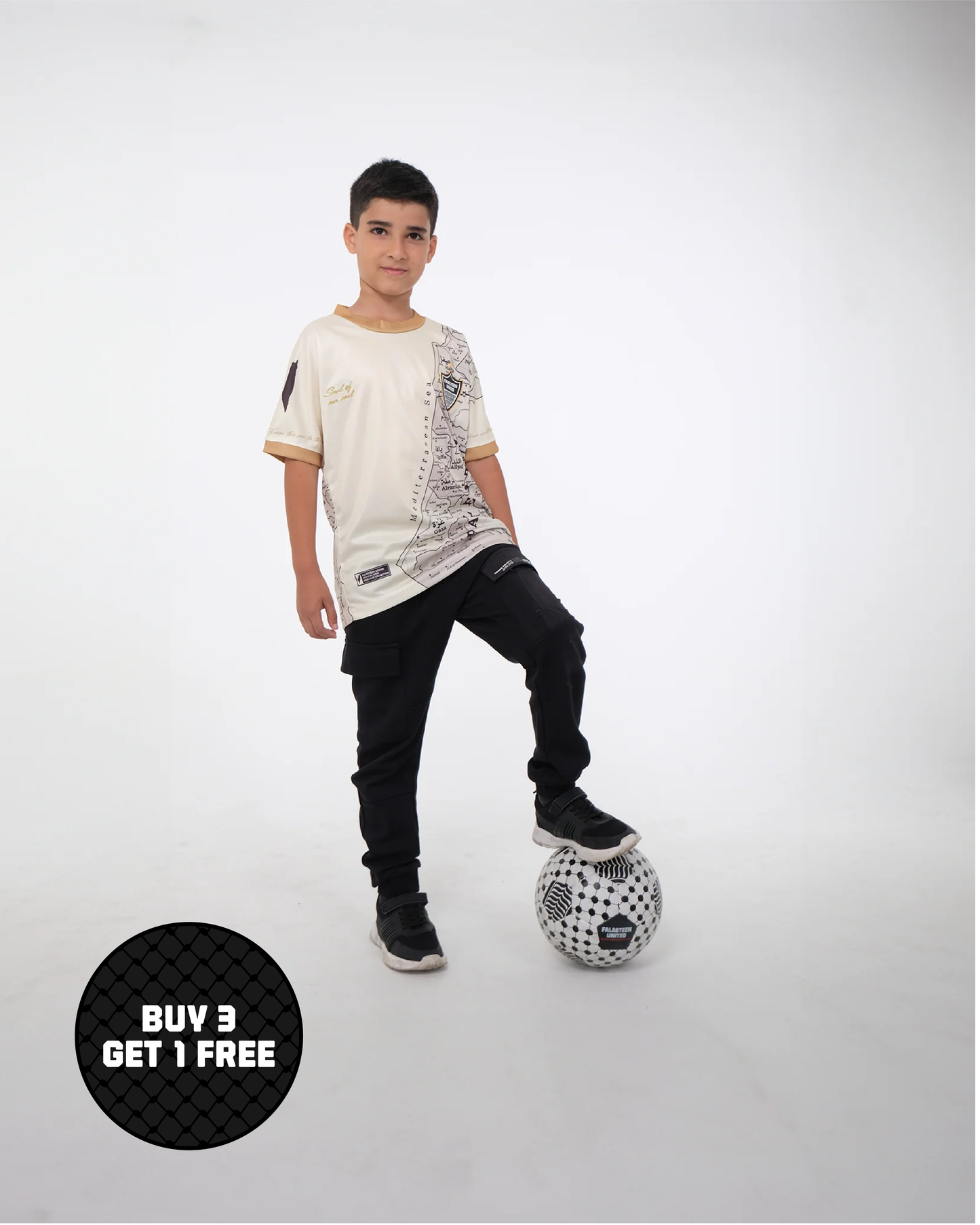 Children's Original Palestine Map Football Jersey - Unisex