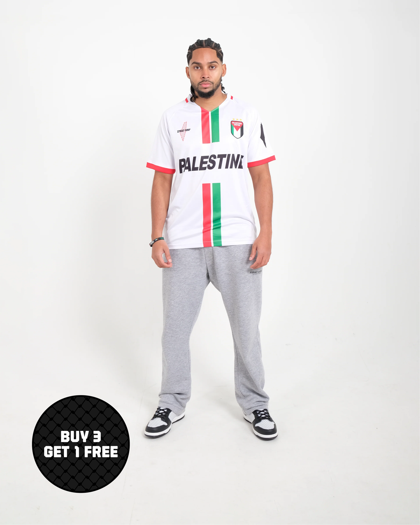 White Classic Stripe Football Jersey - Unisex