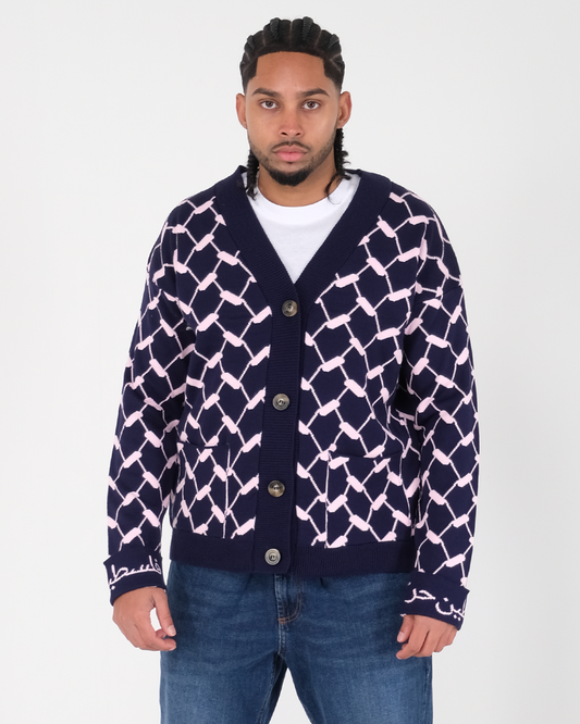 Keffiyeh Cardigan Pink