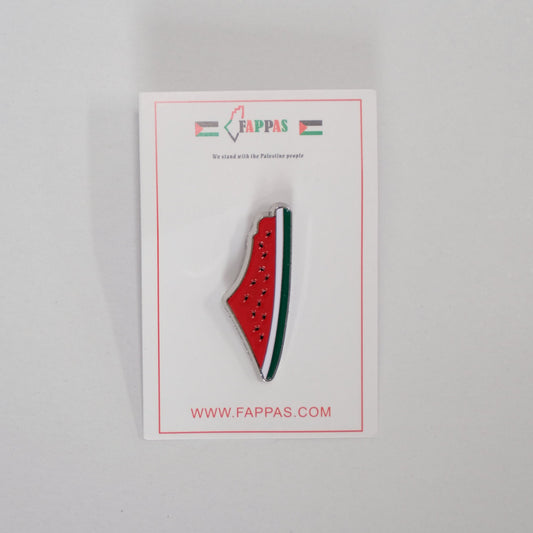 Watermelon Map Pin Badge Enamel