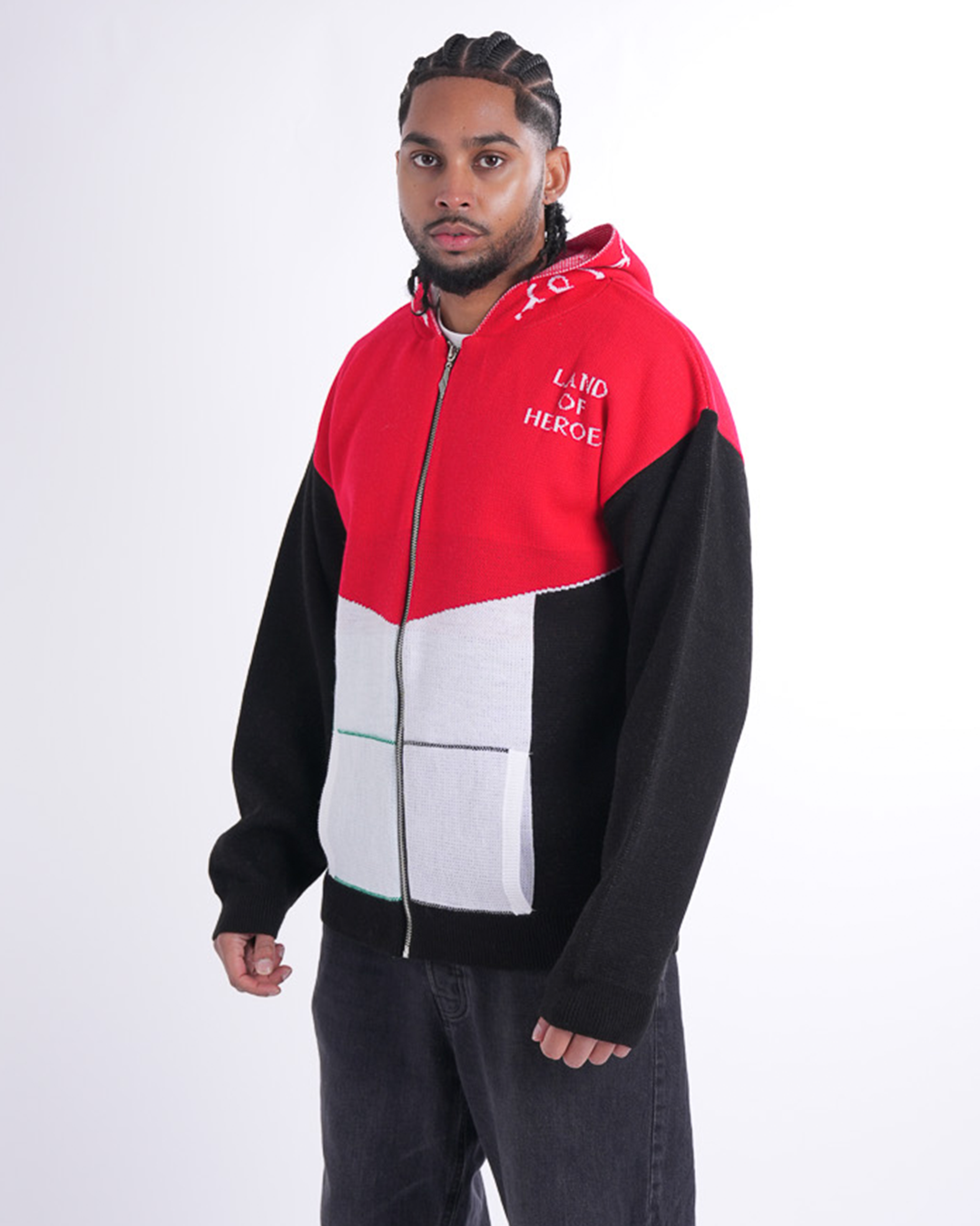 Flag Knitted Zipper