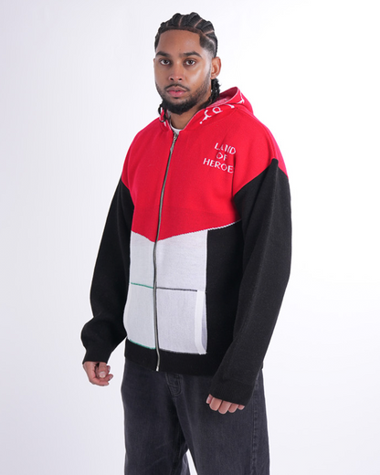 Flag Knitted Zipper