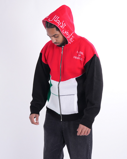 Flag Knitted Zipper
