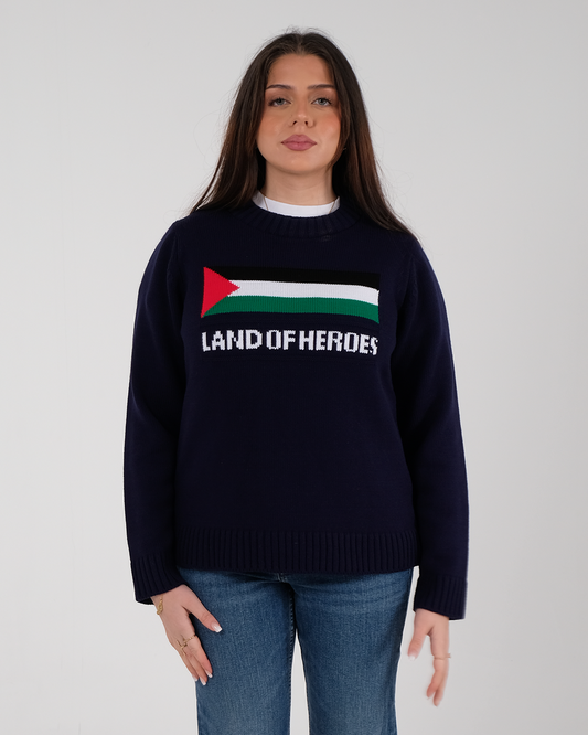'Land of Heroes' Knitted Jumper