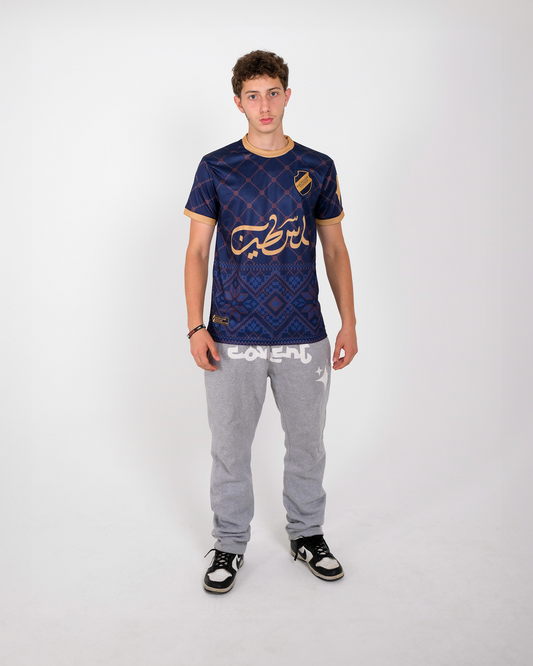 Navy Tatreez Football Jersey - Unisex