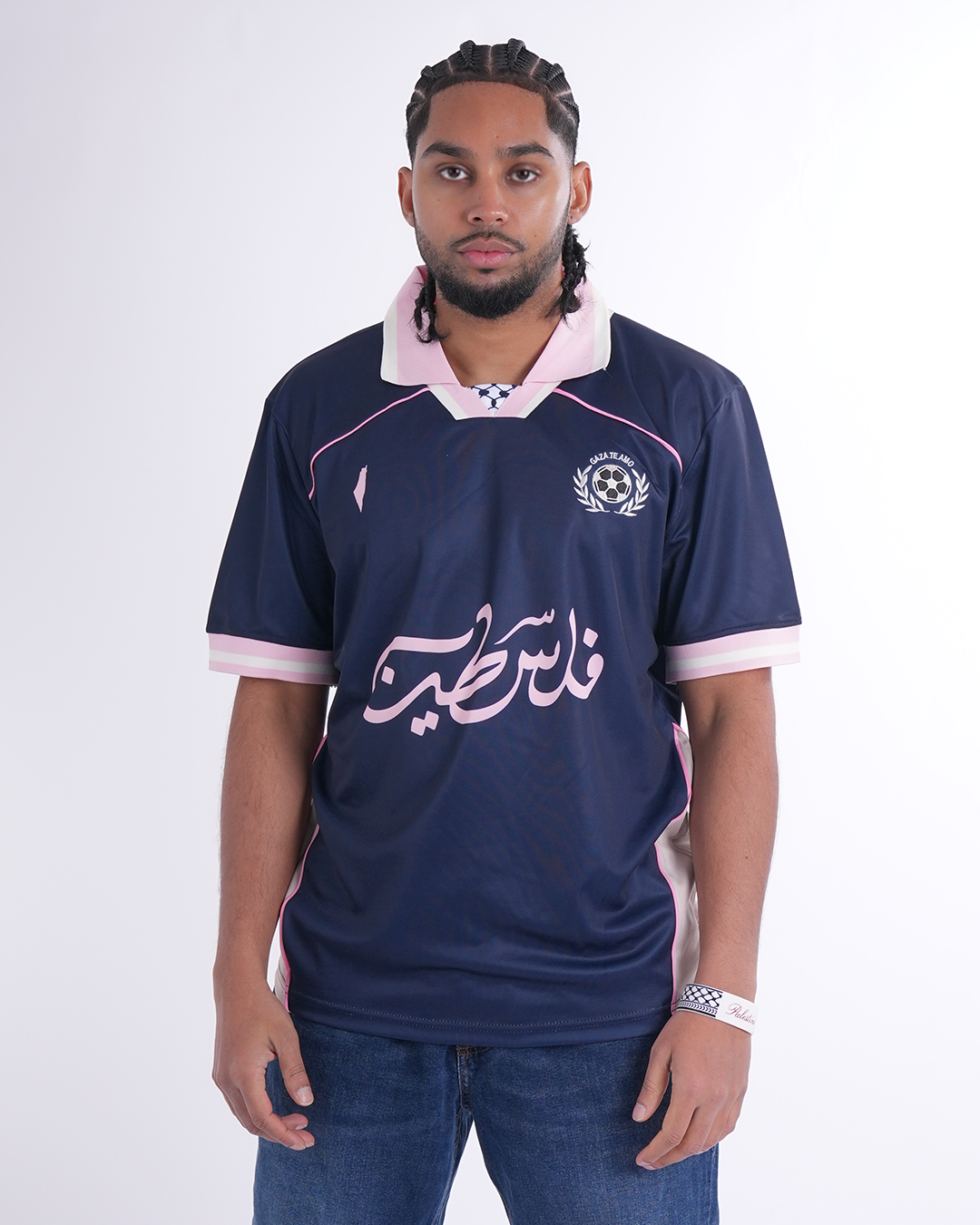Collared Palestine Football Jersey Pink - Unisex