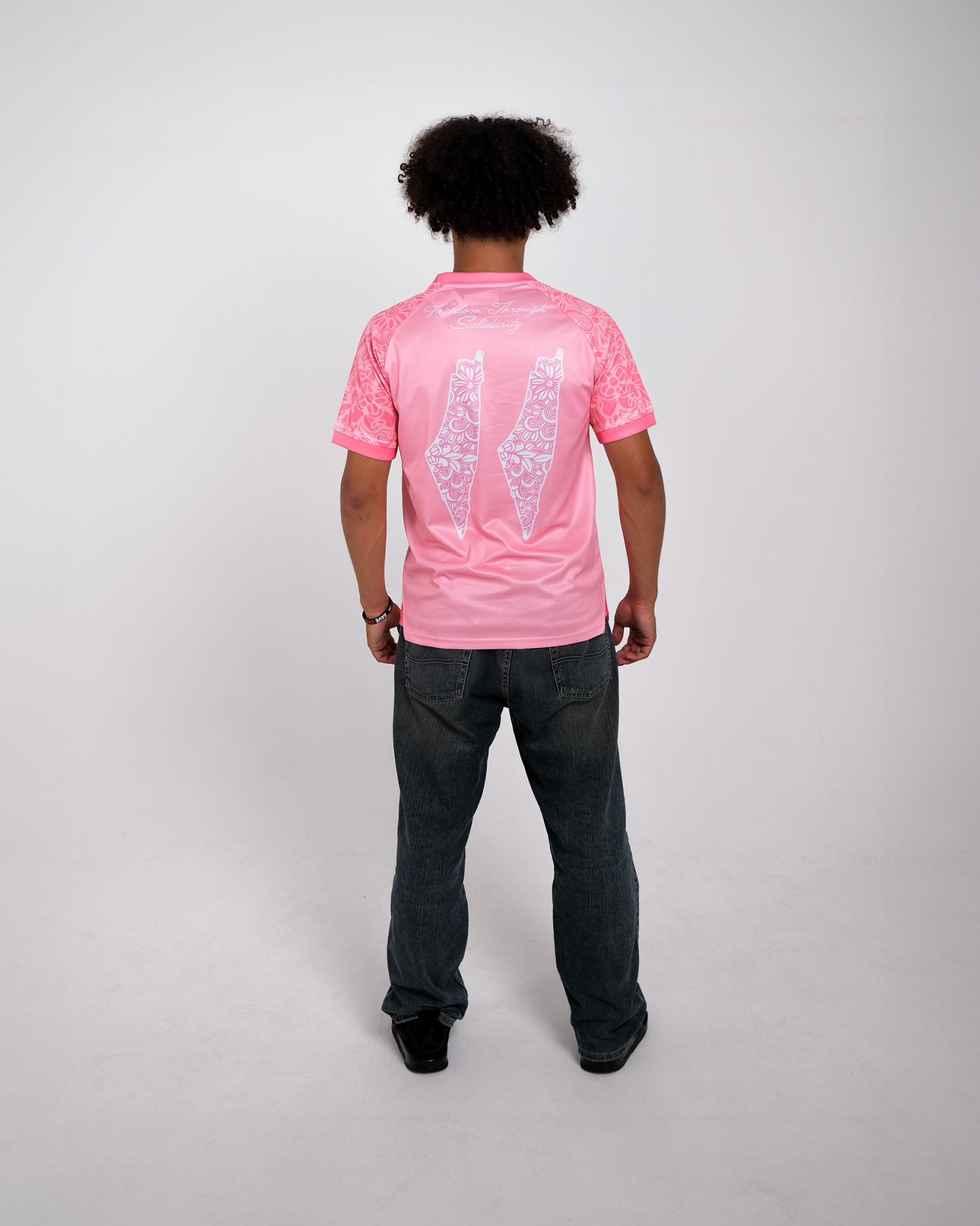 Pink Floral Football Jersey - Unisex
