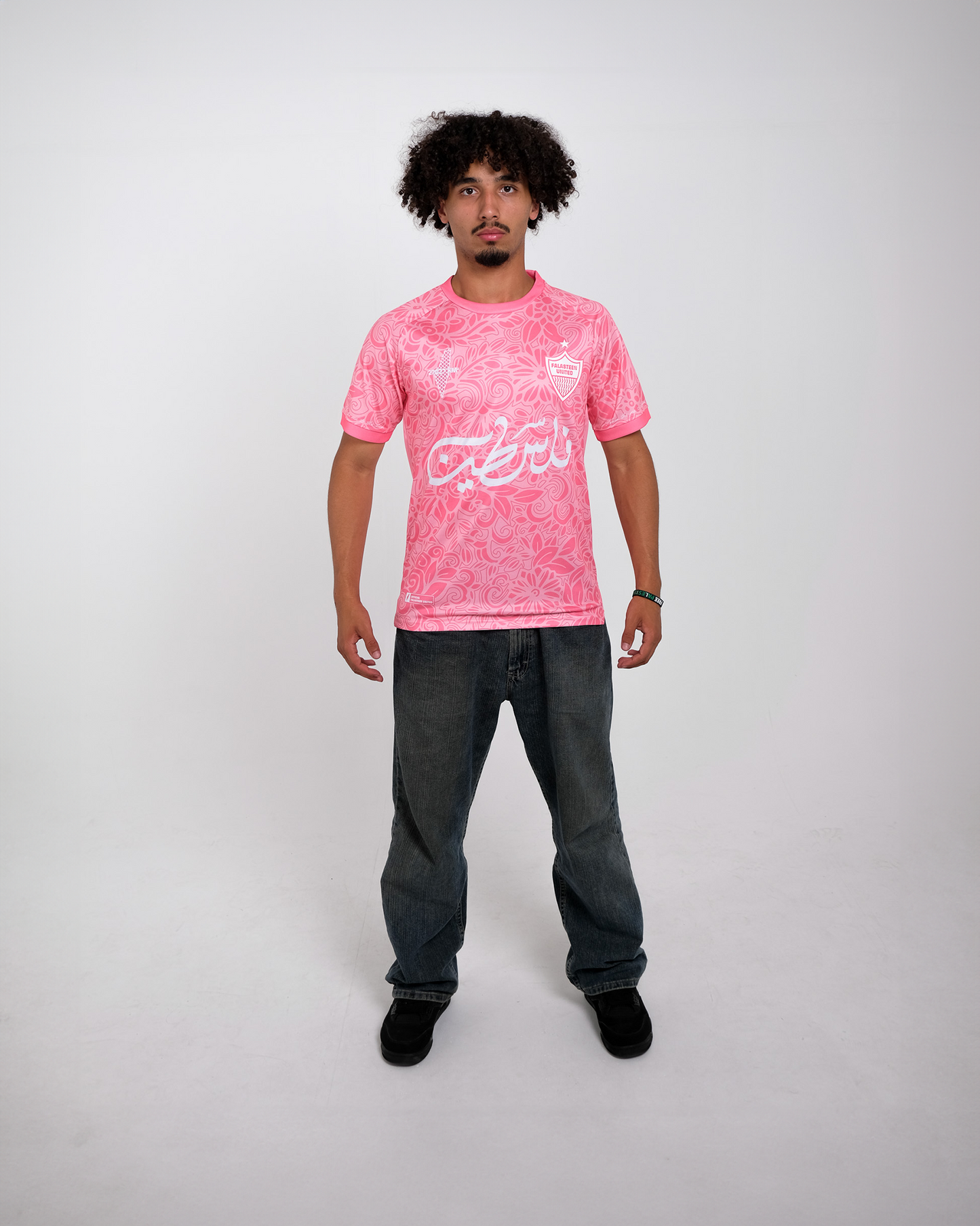Pink Floral Football Jersey - Unisex