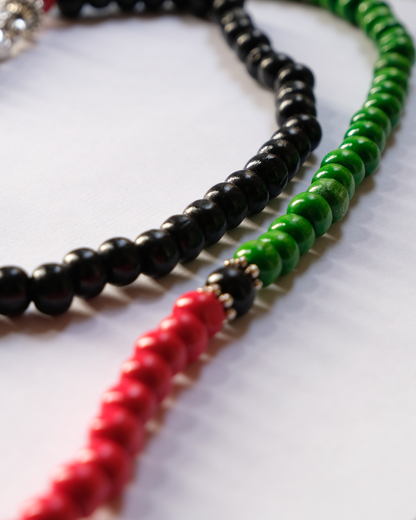 99-Bead Wooden Palestine Tasbih, Prayer Beads