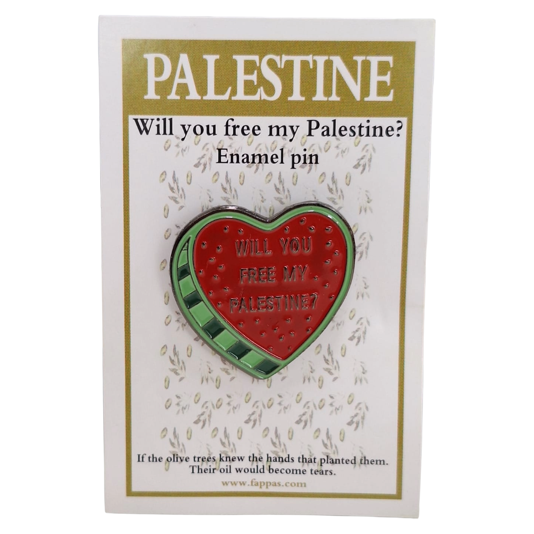 'Will you free my Palestine?' Enamel Pin