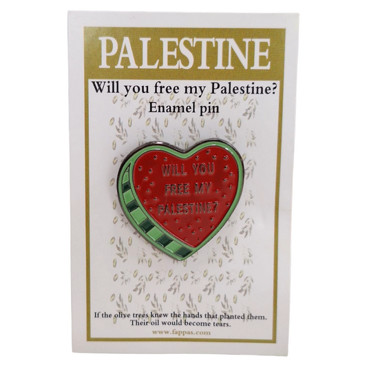 'Will you free my Palestine?' Enamel Pin